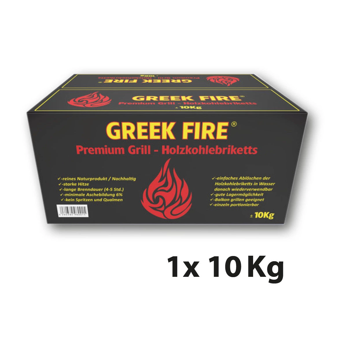 GREEK FIRE Premium Grill Holzkohlebriketts 10 Kg 3 GREEK FIRE Premium Grill Holzkohlebriketts 10 Kg