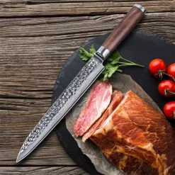 Adelmayer® Damastmesser Filetiermesser 24,5 Cm Handgeschliffen Und Mit Walnussgriff