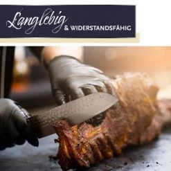 Adelmayer® Damastmesser Santokumesser 17,5 Cm Handgeschliffen Und Mit Walnussgriff