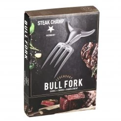 Steak Champ Fleischgabel Bull Fork, 390 Gramm, Premium Fleischgabel Besteck