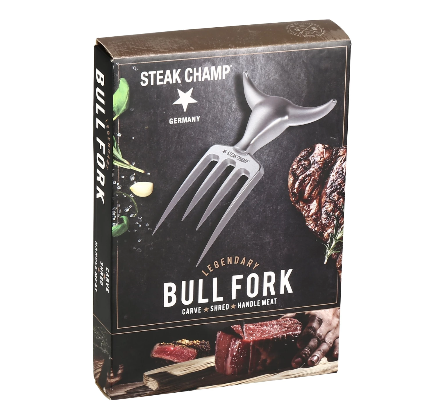 Steak Champ Fleischgabel Bull Fork, 390 Gramm, Premium Fleischgabel Besteck 4 Steak Champ Fleischgabel Bull Fork, 390 Gramm, Premium Fleischgabel Besteck
