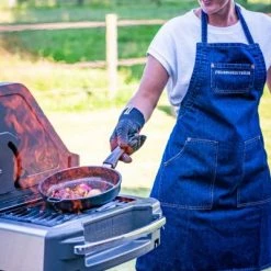 Feuermeisterin Jeansschürze Größenverstellbar, Einheitsgröße Grillschürzen